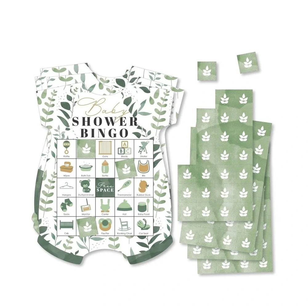 Big Dot of Happiness Boho Botanical Baby Shower Bingo Game Set of 18‎ BD4334sbo